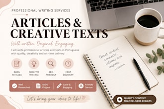 write and review articles and texts