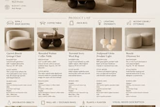 design your room with a moodboard and shopping list