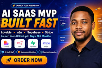 build ai saas mvp with lovable, n8n automation, supabase, and stripe