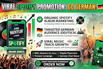 do spotify music promotion organic german spotify  album markting viral audience