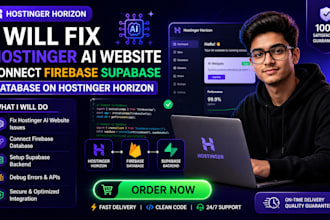 connect firebase supabase database fix hostinger ai website on hostinger horizon