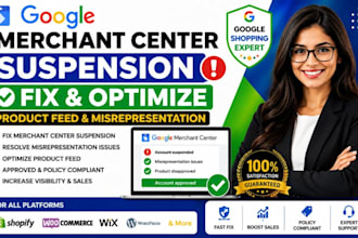 fix optimize google merchant center suspension product feed misrepresentation