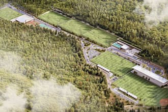 reconstruction training center, urban recreation planning, soccer fields complex