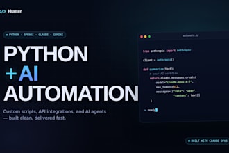 create custom python automation scripts and ai integrations