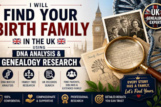 find your birth family in the UK using dna analysis and genealogy research