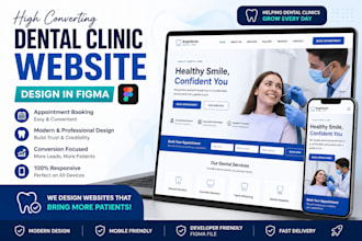 design dental clinic website or landing page