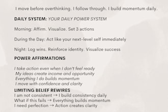 create a targeted dream manifestation plan for you
