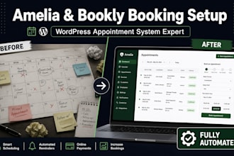 set up amelia or bookly booking system on your wordpress site