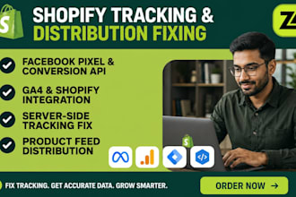fix shopify tracking, pixel, conversion API and product feed distribution