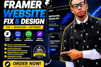 design fix and optimize your framer website landing page speed and conversion