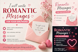 write romantic message for your girlfriend and wife
