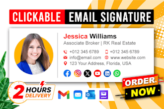 make a clickable HTML email signature and animated email signature