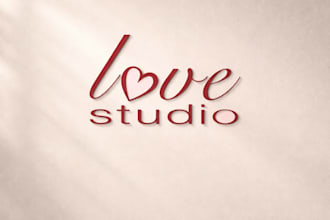 create a clean logo and present it in a realistic mockup