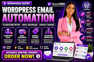 wordpress email automation setup, fluentcrm, email sequences, contact tagging