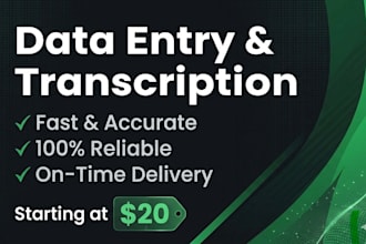 do fast and accurate data entry and transcription