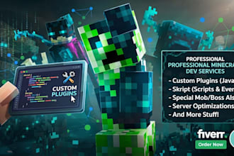 create custom minecraft plugins and skript or websites
