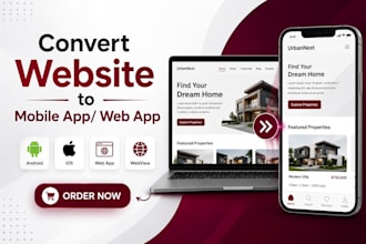 convert business website to mobile android app, web app, ios app using webview