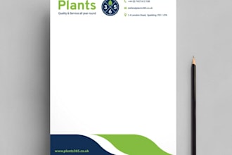 design a professional letterhead and corporate stationery for your brand