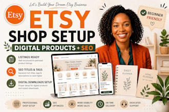 etsy digital products shop setup etsy seo digital download listing optimization