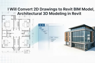 convert 2d drawings to revit bim model architectural 3d modeling