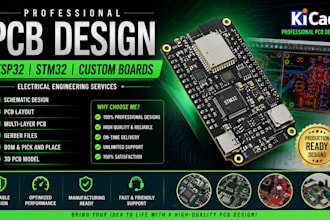 do pcb electrical engineering, esp32 pcb design, stm32 board design, using kicad