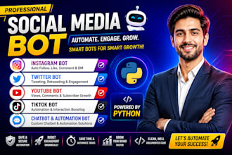 do social media automation, tiktok bot, twitter bot, instagram bot, youtube bot