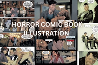 do comic book illustration comic page comic strip horror comic artist