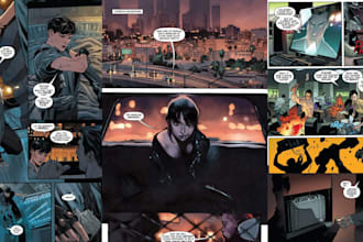 draw dynamic comic book illustrations and graphic novel pages
