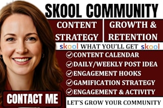 boost skool community engagement content strategy growth and retention