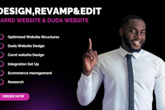 design carrd website, duda website, edit carrd website, redesign duda website