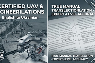 translate technical documents and manuals into ukrainian