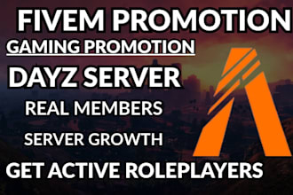discord server promotion, fivem rp, dayz, discord  advertising, gaming promotion