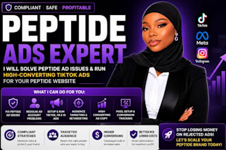 solve peptide ad issues, peptide tiktok ads for peptide website