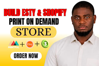 do etsy print on demand, etsy shopify print on demand store on printful printify