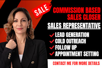 b2b sales rep commission based sales closer b2b lead generation high ticket sdr