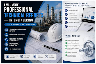 write professional technical engineering reports and documentation