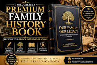 create a premium family history book from your ancestry