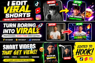 edit viral tiktok youtube shorts with captions and effects