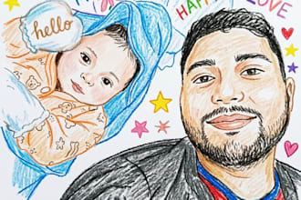 draw cute family a