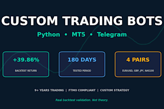 build a custom python trading bot for mt5