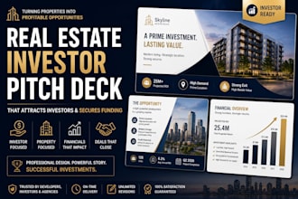 design real estate investor pitch deck for property development and investment