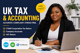 file UK corporation tax return and prepare UK company accounts ct600 vat return