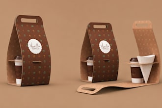 design premium coffee and tea label packaging with unique branding
