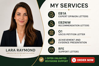 write eb1a eb2 niw and o1 expert opinion letters
