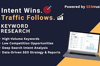 do SEO keyword research for high volume low competition queries