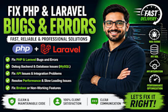 fix PHP laravel bugs, errors, and issues in your website