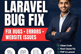 fix PHP laravel bugs, errors, and website issues