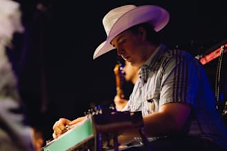 record and track professional quality pedal steel guitar