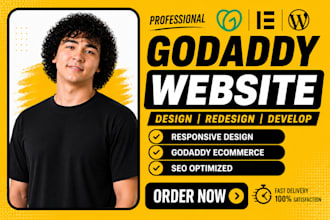 design a professional business website and landing page with godaddy, wix carrd