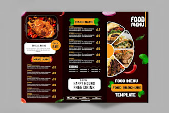 do professional restaurant menu design,digital menu board food menu ,